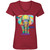 Be YOU-nique Colorful Elephant Design Womens' V-Neck T-Shirt