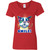 Smile! Smiling Boston Terrier Design Ladies' 5.3 oz. V-Neck T-Shirt