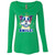 Smile! Smiling Boston Terrier Design Ladies' Triblend LS Scoop