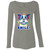 Smile! Smiling Boston Terrier Design Ladies' Triblend LS Scoop