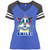 Smile! Smiling Boston Terrier Design Ladies' Game V-Neck T-Shirt