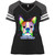 I Love My Boston Terrier Design Ladies' Game V-Neck T-Shirt