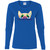 I Love My Frenchie Pee-a-Boo French Bulldog Design Ladies' Cotton LS T-Shirt