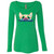 I Love My Frenchie Pee-a-Boo French Bulldog Design Ladies' Triblend LS Scoop