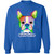 I Love My Boston Terrier Colorful Boston Terrier Design Crewneck Pullover Sweatshirt Z65