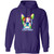 I Love My Boston Terrier Colorful Boston Terrier Design Pullover Hoodie Z66