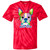 I Love My Boston Terrier Colorful Boston Terrier Design 100% Cotton Tie Dye T-Shirt CD100