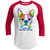 I Love My Boston Terrier Colorful Boston Terrier Design 3/4 Raglan Sleeve Shirt T200