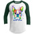 I Love My Boston Terrier Colorful Boston Terrier Design 3/4 Raglan Sleeve Shirt T200