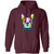 I Love My Boston Terrier Colorful Boston Terrier Design Pullover Hoodie Dark Z66