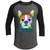 I Love My Boston Terrier Colorful Boston Terrier Design 3/4 Raglan Sleeve Shirt Dark T200