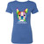 I Love My Boston Terrier Colorful Boston Terrier Design Womens' Triblend T-Shirt NL6710