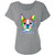 I Love My Boston Terrier Colorful Boston Terrier Design Womens' Triblend Dolman Sleeve NL6760