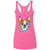 I Love My Boston Terrier Colorful Boston Terrier Design Womens' Triblend Racerback Tank NL6733