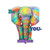 Be You-Nique Elephant Colorful Elephant Design Kiss-Cut Stickers
