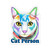 Cat Person Colorful Cat Design Kiss-Cut Stickers