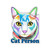 Cat Person Colorful Cat Design Kiss-Cut Stickers