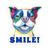 Smile! Colorful Smiling Boston Terrier Dog Design Kiss-Cut Stickers