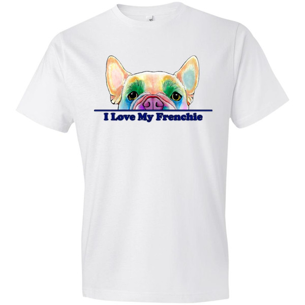 I Love My Frenchie Peek-a-Boo French Bulldog Design Youth Lightweight T-Shirt 4.5 oz