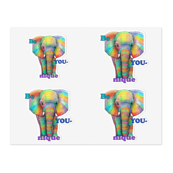 Be YOU-nique Elephant Design 4-up Sticker Sheets