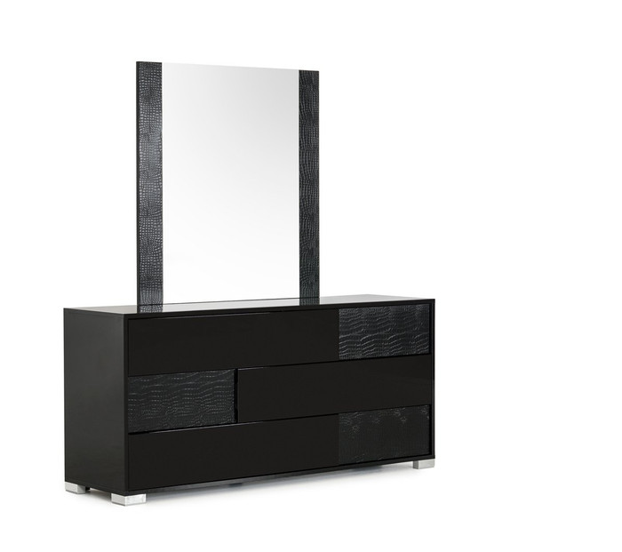 VIG Furniture VGACANCONA-DSR-BLK Modrest Ancona Italian Modern Black Dresser
