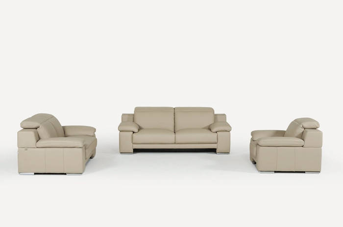VIG Furniture VGNTEVERGREEN-TPE Estro Salotti Evergreen Italian Modern Taupe Leather Sofa Set