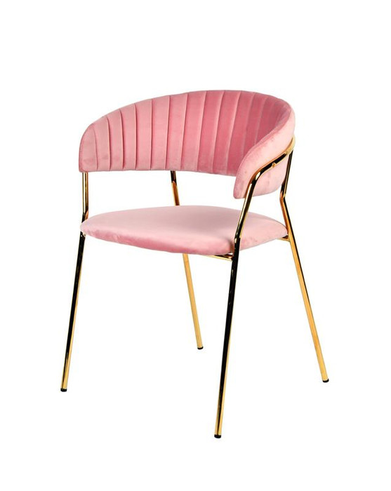 VIG Furniture VGFH-FDC7029-PNK Modrest Brandy Modern Pink Fabric Dining Chair (Set Of 2)
