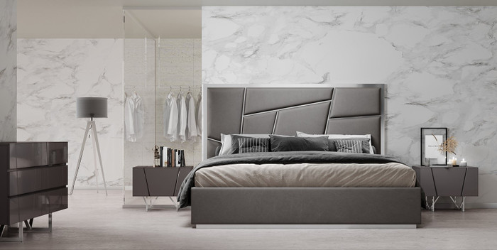VIG Furniture VGVCBD8978-SET-GRY Modrest Chrysler Modern Grey Bedroom Set