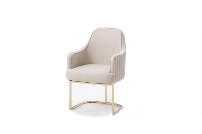 VIG Furniture VGVCB8599-LTGRY Modrest Tyler Modern Grey & Gold Dining Chair