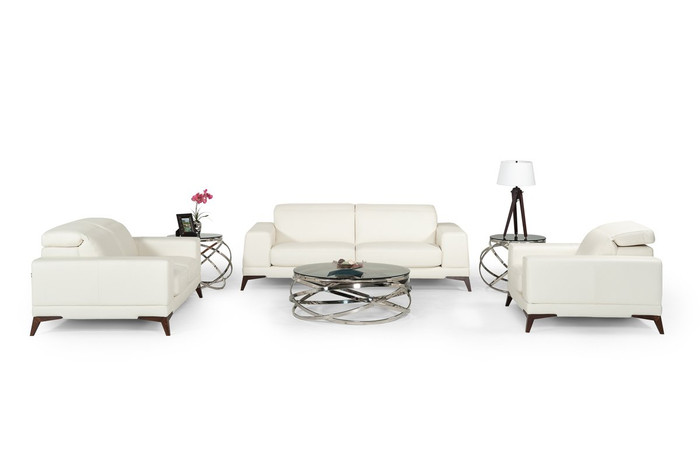 VIG Furniture VGNTBOLTON-WHT Estro Salotti Bolton Italian Modern White Leather Sofa Set