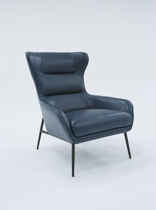 VIG Furniture VGBNEC-084-BLU Divani Casa Susan Modern Blue Leatherette Lounge Chair