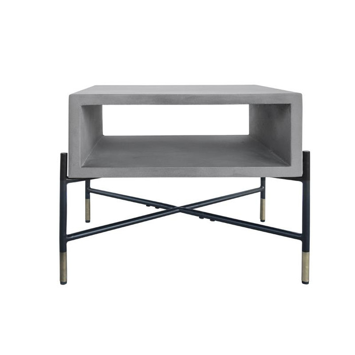 VIG Furniture VGLBROKY-LT50 Modrest Walker Modern Concrete & Metal End Table