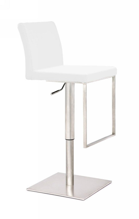 VIG Furniture VGHR5040BG-1-WHITE Modrest Folsum - Modern White Bar Stool