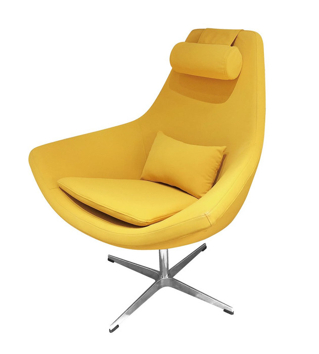 VIG Furniture VGBNEC-096 Modern Kenora - Modern Yellow Eco-Leather Accent Chair