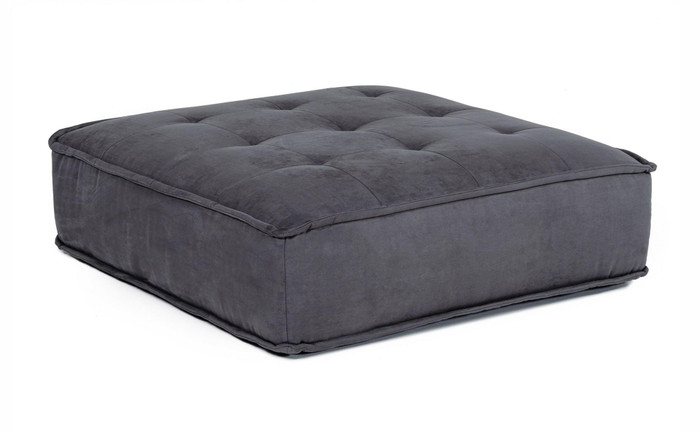 VIG Furniture VGKNK8542-DK-GRY-OTT Divani Casa Nolden - Waterproof Dark Grey Fabric Ottoman
