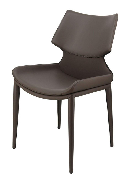 VIG Furniture VGHR3555-GRY Modrest Helwig Contemporary Grey Eco-Leather Dining Chair (Set Of 2)