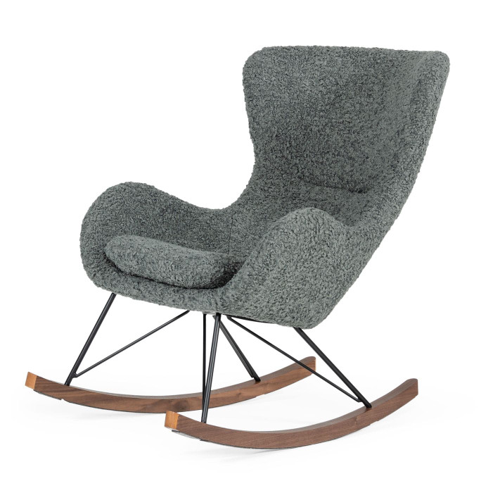 VIG Furniture VGDWJ1831-GRY Modrest Ikard - Modern Grey Sheep Rocking Chair