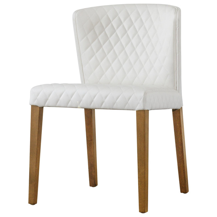 New Pacific Direct Albie Kd Diamond Stitching Pu Dining Side Chair, Danburry White - Set Of 2 3900047-342