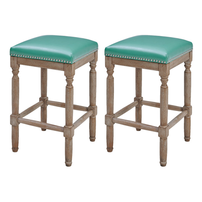 New Pacific Direct Ernie Bonded Leather Counter Stool (Set Of 2) 3900057-323