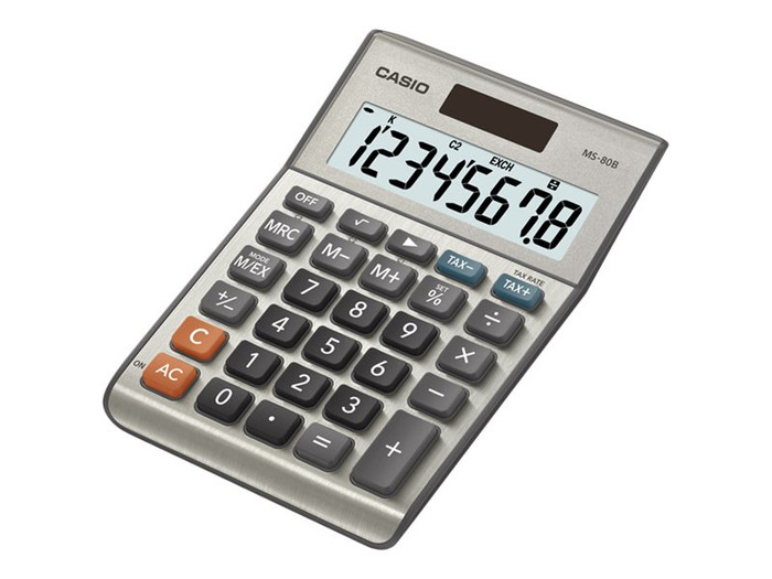 CSOMS80B Casio Ms80B 8 Digit Semi-Desktop Calculator By Arlington