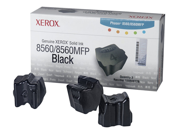 XER108R00726 Xerox Phaser 8560 3Pk Sd Black Ink Sticks By Arlington