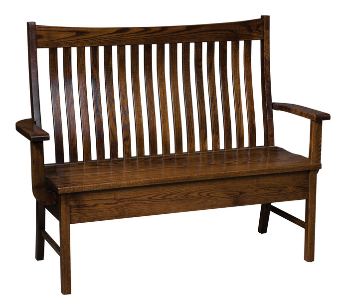 AJW7148-6 Houghton Bench - 6" Storage By A&J Woodworking