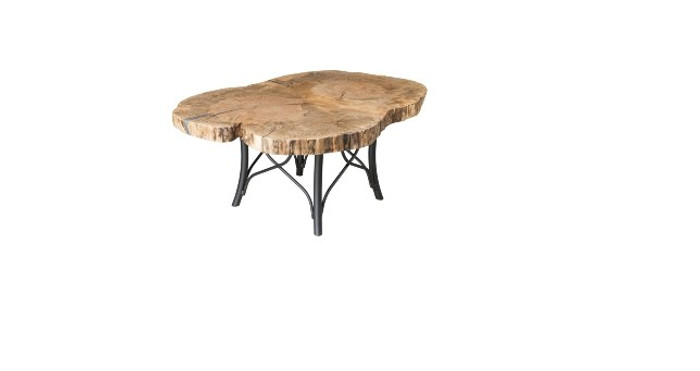 HETR30 Hilton Live Edge Tables Collection 30" Round Coffee Table By Frog Pond Furniture