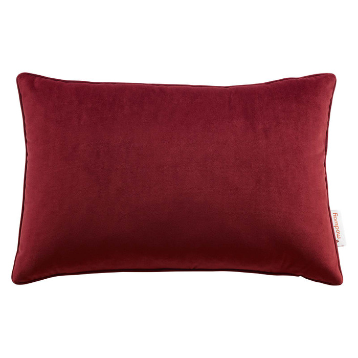 EEI-4703-MAR Enhance 18" Lumbar Performance Velvet Throw Pillow By Modway