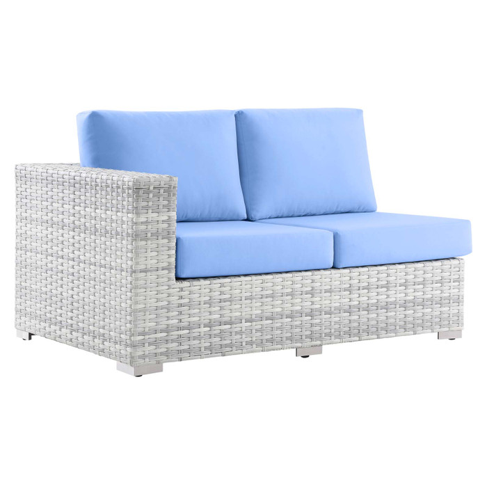 EEI-4303-LGR-LBU Convene Outdoor Patio Left-Arm Loveseat By Modway