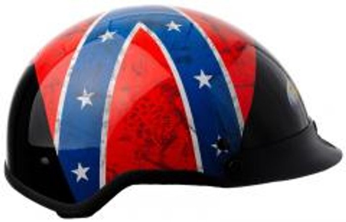 100RF 1Rf - Dot Rebel Flag Shorty Motorcycle Helmet By Nuorder