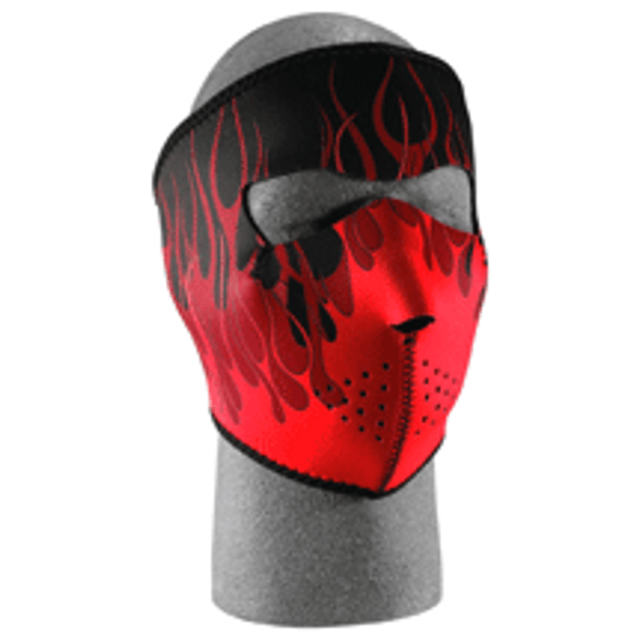 FMF3 -WNFM229-F3 Face Mask - Red Flames Neoprene By Nuorder