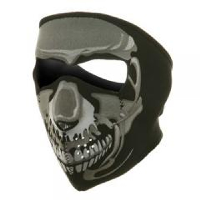 FMB10 -WNFM023-B10 Face Mask - Chrome Skull Neoprene By Nuorder