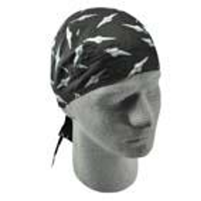 DRJ4 - Z619-J4 Skull Cap - Black Diamond Plate Do-Rag By Nuorder