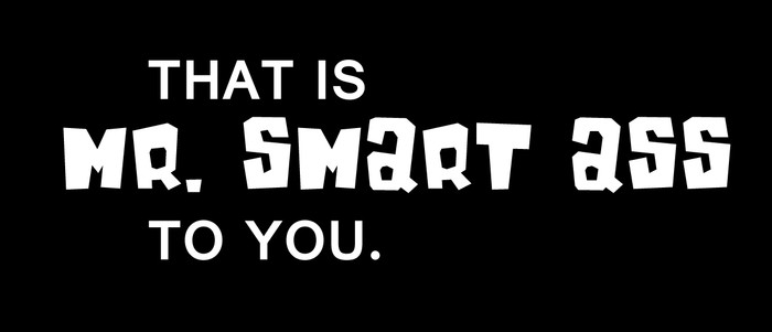 620 That Is Mr. Smart Ass To You Motorcycle Helmet Sticker By Nuorder